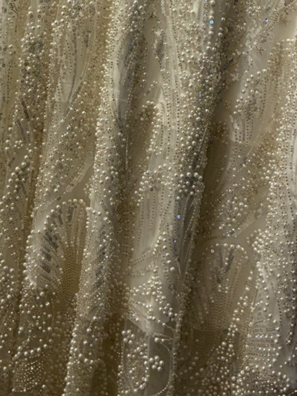 adidas White Tee Dress with hand beaded Pearl-Embellished Skirt - Picture 2 of 3